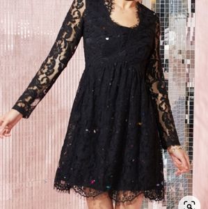 ModCloth Steel Blue Lace Cocktail Dress